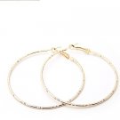 Hoop Earrings 2" 9k Gold Filled - Bamboo Design