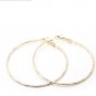 Hoop Earrings 2" 9k Gold Filled - Bamboo Design