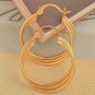 Hoop Earrings - Triple 1" - 9k Gold Filled
