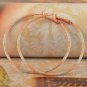 Two Tone Gold Filled & Silver 2" Hoop Earrings