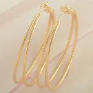 Hoop Earrings Double 1.5"  14k Gold Filled