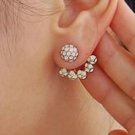 Austrian Crystal Burst Earrings - Gold