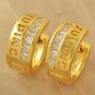 Hoop Earrings - 9k Gold Filled - Austrian Clear Crystals