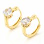 Hoop Earrings - 9k Gold Filled - Austrian Clear Crystals