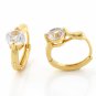 Hoop Earrings - 9k Gold Filled - Austrian Clear Crystals
