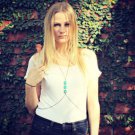 Body Chain Turquoise - Adjustable- Silver