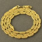 19.3" 9K Yellow Gold Filled Snake Chain Necklace Unisex