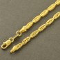 19.3" 9K Yellow Gold Filled Snake Chain Necklace Unisex