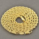 31.5" 9K Yellow Gold Filled Rope Chain Necklace Unisex
