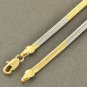 17.7" 9K Yellow/White Gold Filled Women's Snake Chain Necklace
