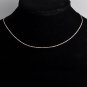 17" Flat Box Chain / Necklace .925 Silver/9K Rose Gold Filled