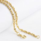 18" Twisted Chain / Necklace 9K Yellow Gold Filled