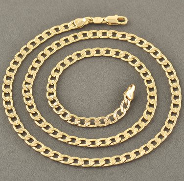 19.7" EMBOSSED Yellow Gold Filled Snake Chain Necklace
