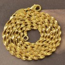 24" 9K Yellow Gold Filled Double Water Wave Necklace