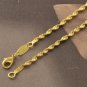 24" 9K Yellow Gold Filled Double Water Wave Necklace