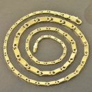 18.5" 9K Yellow Gold Filled Square Box Necklace