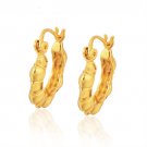 9K Yellow Gold Filled Caterpillar Hoop Earrings