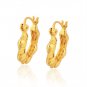 9K Yellow Gold Filled Caterpillar Hoop Earrings