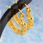 9K Yellow Gold Filled Caterpillar Hoop Earrings