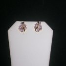 Genuine Diamond 14k & .925 Sterling Silver Cluster Earrings