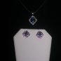 Dazzling Genuine Diamond & Sapphire Earrings