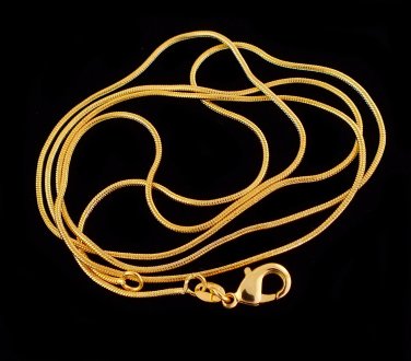 26" 18K Gold Filled Unisex Snake Chain  Necklace