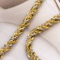 18" 18K Gold Filled / .925 Sterling Silver Rope Necklace