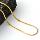 19" 9K Yellow Gold Filled Cobra Snake Chain  Unisex