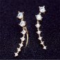 9k Gold Filled CZ Crystal Earrings Hook Stud