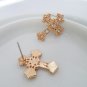 AAA CZ Cross Shape Earrings ~ 9K Gold Filled