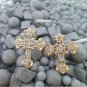 AAA CZ Cross Shape Earrings ~ 9K Gold Filled