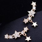 9K Yellow Gold Filled AAA Crystals Star Earrings