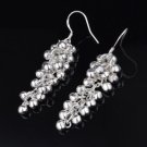 Dangle Grape Design Earrings .925 Sterling Beautiful
