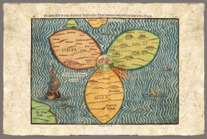 World, Clover Leaf by Heinrich Bunting, 1585