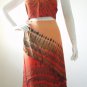 Tie & Dye Halter Sexy Top Wrap Skirt Dress Set - XS & S