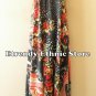 1D103 - Versatile Floral Silk Multi Wear Scarf Long Maxi Halter Dress Maternity