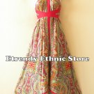 1D106 - Versatile Paisley Silk Multi Wear Scarf Long Maxi Halter Dress Maternity 1D106 - Versatile Paisley Silk Multi Wear Scarf Long Maxi Halter Dress Maternity