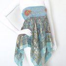 L111 Hippie Gypsy Embroidered Lurex Shimmering Blouse Top / Skirt - S & M