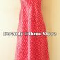 2D101 - Polka Dot Red & White Silk Multi Wear Scarf Maxi Halter Dress Maternity