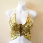 Gold & Silver Clubbing Belly dance Embroidered Blouse Sequins Top - S & M