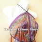 2D100 - Purple Versatile Silk Multi Wear Scarf Long Maxi Dress, Skirt, Maternity