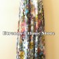 1D89 - Versatile Peacock Silk Multi Wear Scarf Long Maxi Halter Dress, Maternity