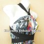 1D89 - Versatile Peacock Silk Multi Wear Scarf Long Maxi Halter Dress, Maternity
