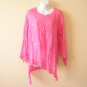 Casual Long Sleeve Tunic Bohemian Embroidered Kurta Kurti Blouse Top - M