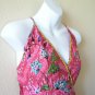 Pink Batik Floral Printed Embroidered Sequins Long Top / Blouse & Dress - XS