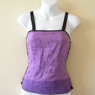 Purple Boho Hippie Gypsy Bohemian Embroidered Patchwork Sexy Blouse Top - XS Purple Boho Hippie Gypsy Bohemian Embroidered Patchwork Sexy Blouse Top - XS