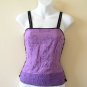 Purple Boho Hippie Gypsy Bohemian Embroidered Patchwork Sexy Blouse Top - XS