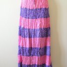 Bohemian Peasant Print Broomstick Patchwork Tier Long Maxi Skirt - XS, S, M & L