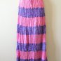 Bohemian Peasant Print Broomstick Patchwork Tier Long Maxi Skirt - XS, S, M & L