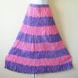 Bohemian Peasant Print Broomstick Patchwork Tier Long Maxi Skirt - XS, S, M & L